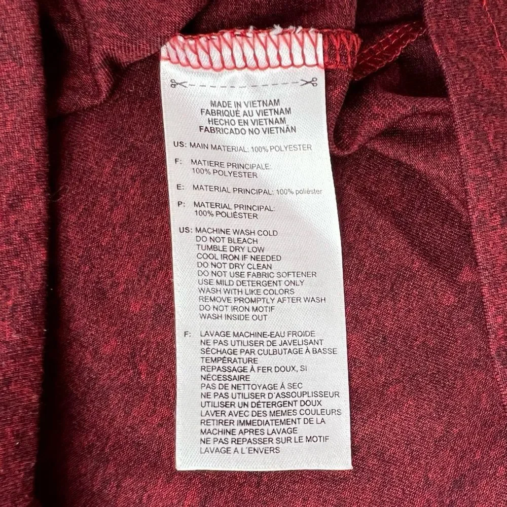 Adidas Climalite Heathered Maroon Red Workout Tank‎ Top Size Small